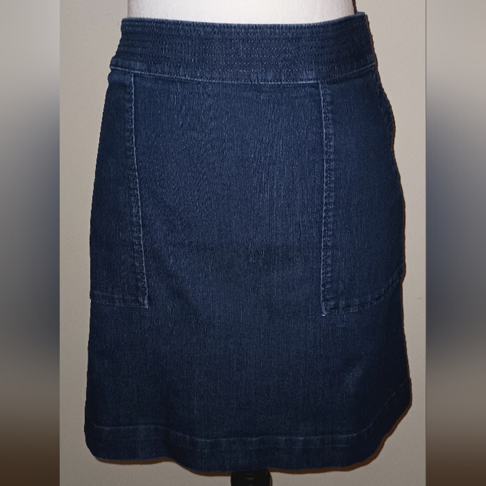 LOFT Designer Denim Stretch Skirt (16)